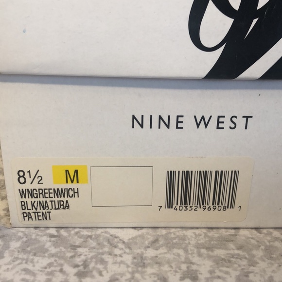 Nine West Black Patent Greenwich Heels, Size 8.5 - Picture 12 of 13